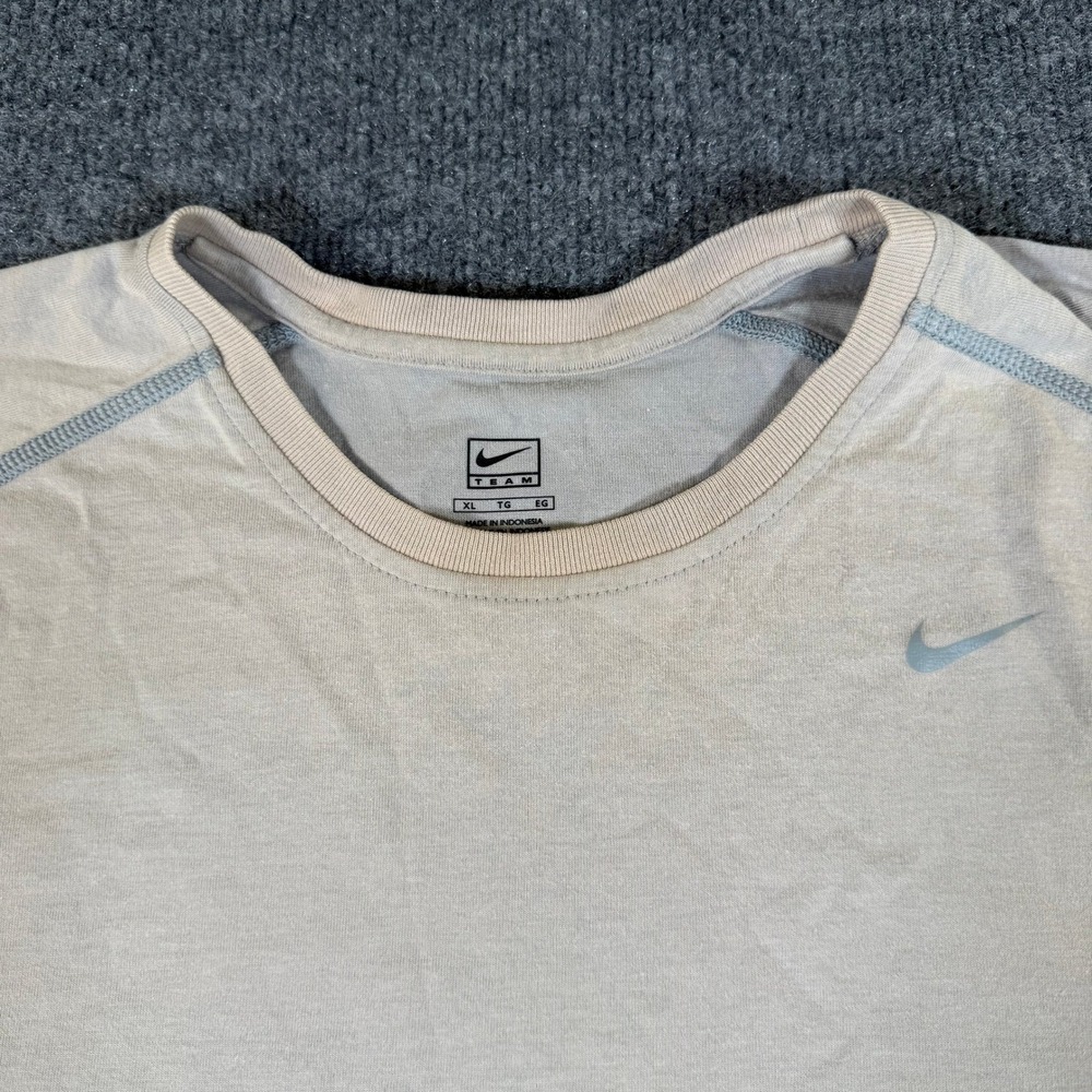 Nike Team Dri-FIT Shirt Mens XL Tan Nike Pro Performance Training Tee 3116